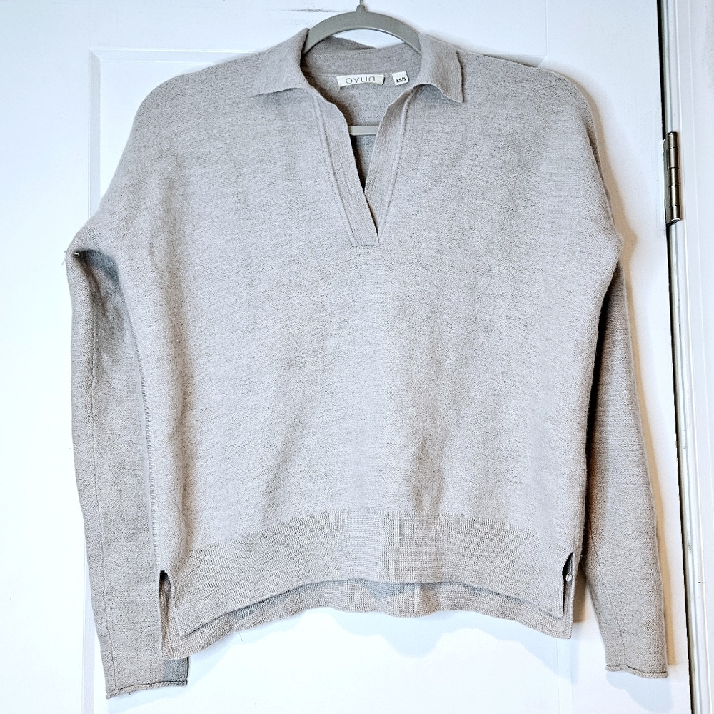 Oyun Collared Boxy Merino Wool Cashmere Sweater